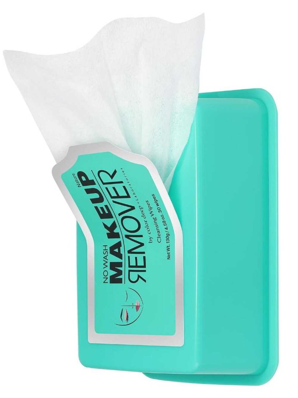 New COLOR DEEP Makeup Remover Mint Vegan Micellar Cleansing Wipes 30 Count
